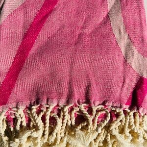 Sand-Free Oversized Double Sided Soft Turkish Cotton Towel, Hot pink